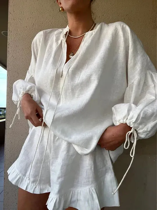 Serene Ruffle Lounge Set sold by Northstyle Fashion product image thumbnail 3