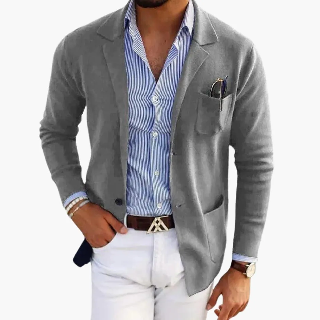 Men’s Knit Blazer with Lapel Collar and Closure sold by Northstyle Fashion product image thumbnail 5