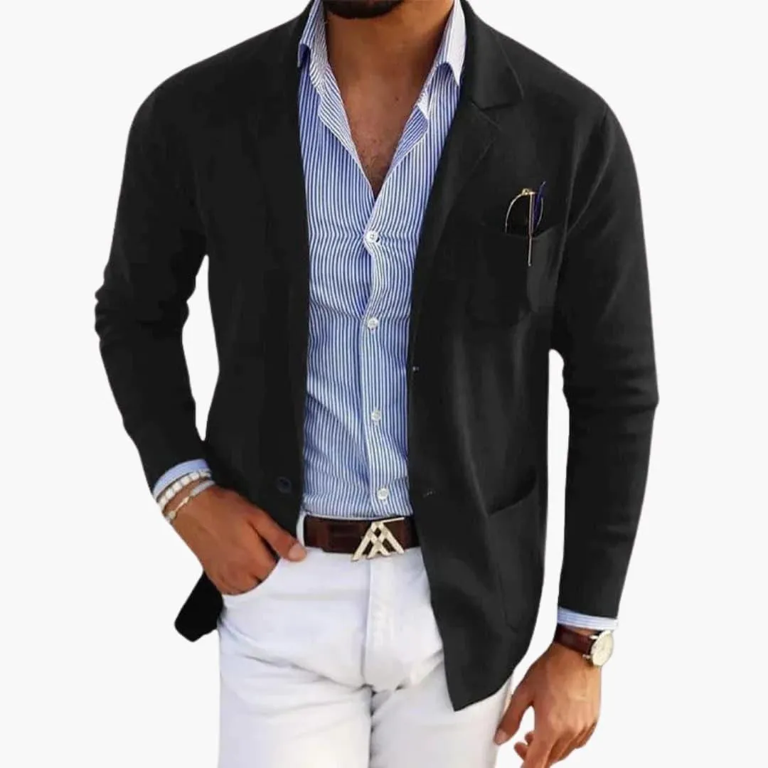 Men’s Knit Blazer with Lapel Collar and Closure sold by Northstyle Fashion product image thumbnail 3