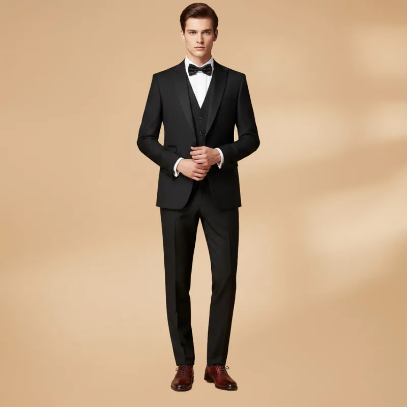 Men’s Three-Piece Suit with Notched Lapel Blazer made by Northstyle Fashion