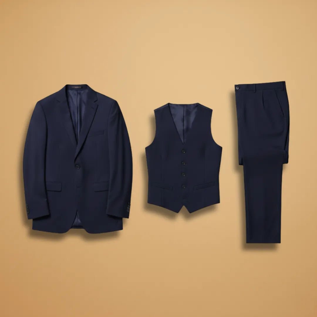 Men’s Three-Piece Suit Set with Jacket-Waistcoat and Straight-Leg Trousers sold by Northstyle Fashion product image thumbnail 4
