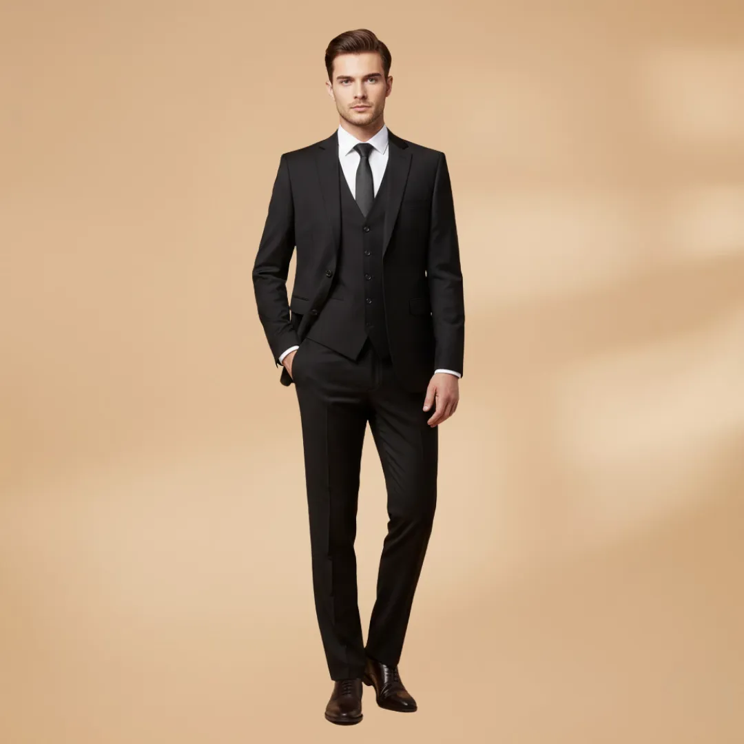 Men’s Three-Piece Suit Set with Jacket-Waistcoat and Straight-Leg Trousers sold by Northstyle Fashion product image thumbnail 2