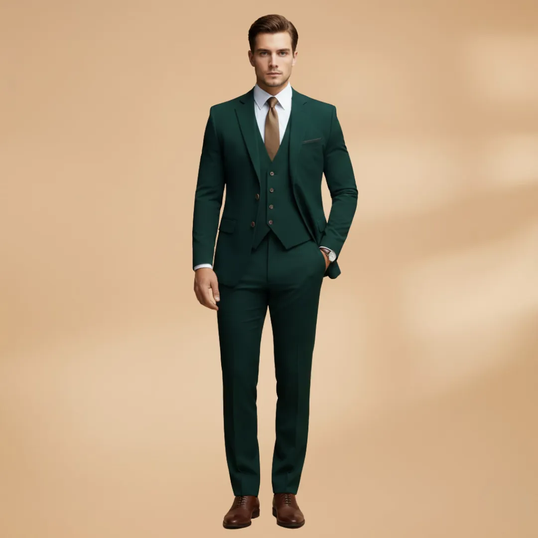 Men’s Three Piece Suit with Straight Leg Trousers sold by Northstyle Fashion