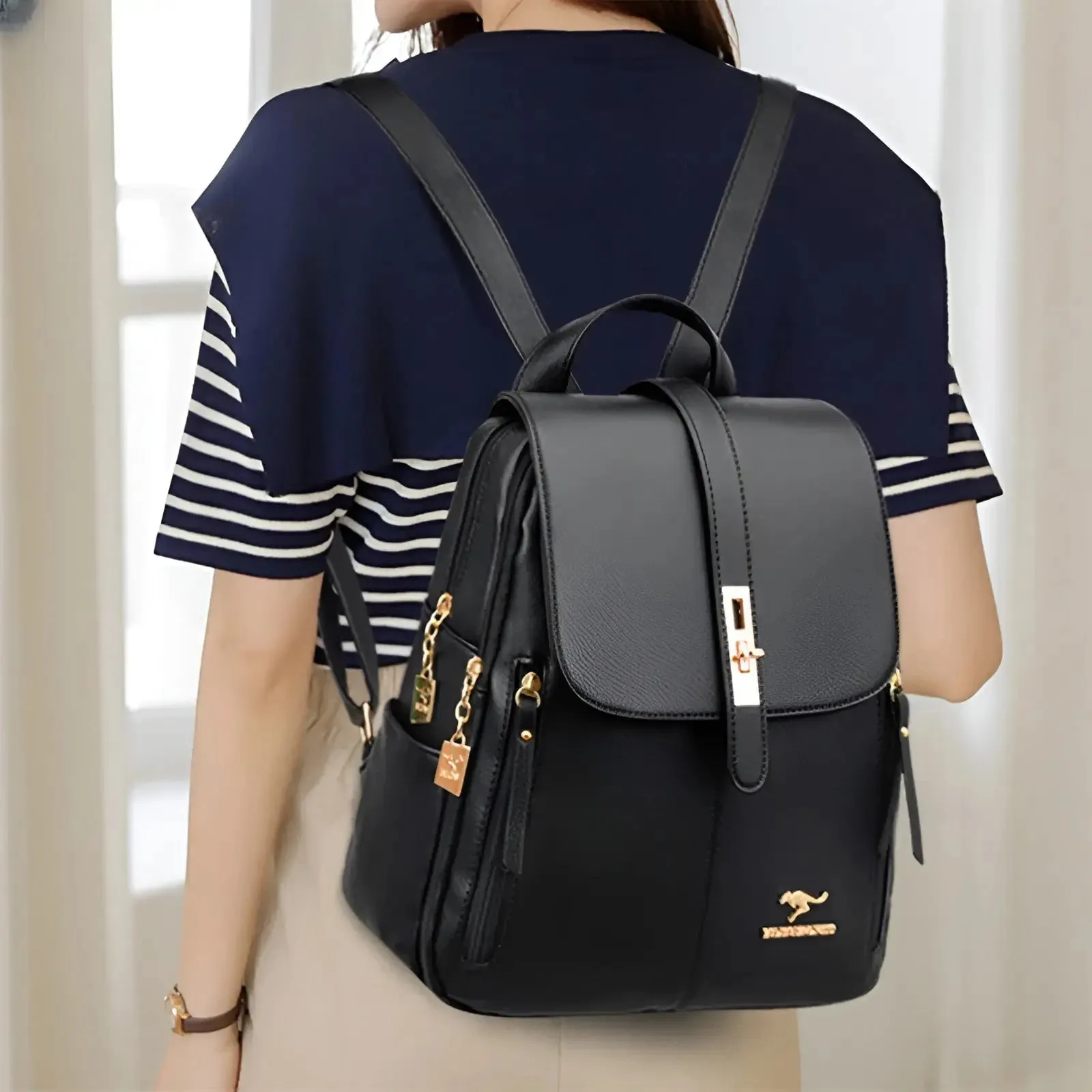 Madeline | Leather Design backpack for Women sold by Northstyle Fashion product image thumbnail 2