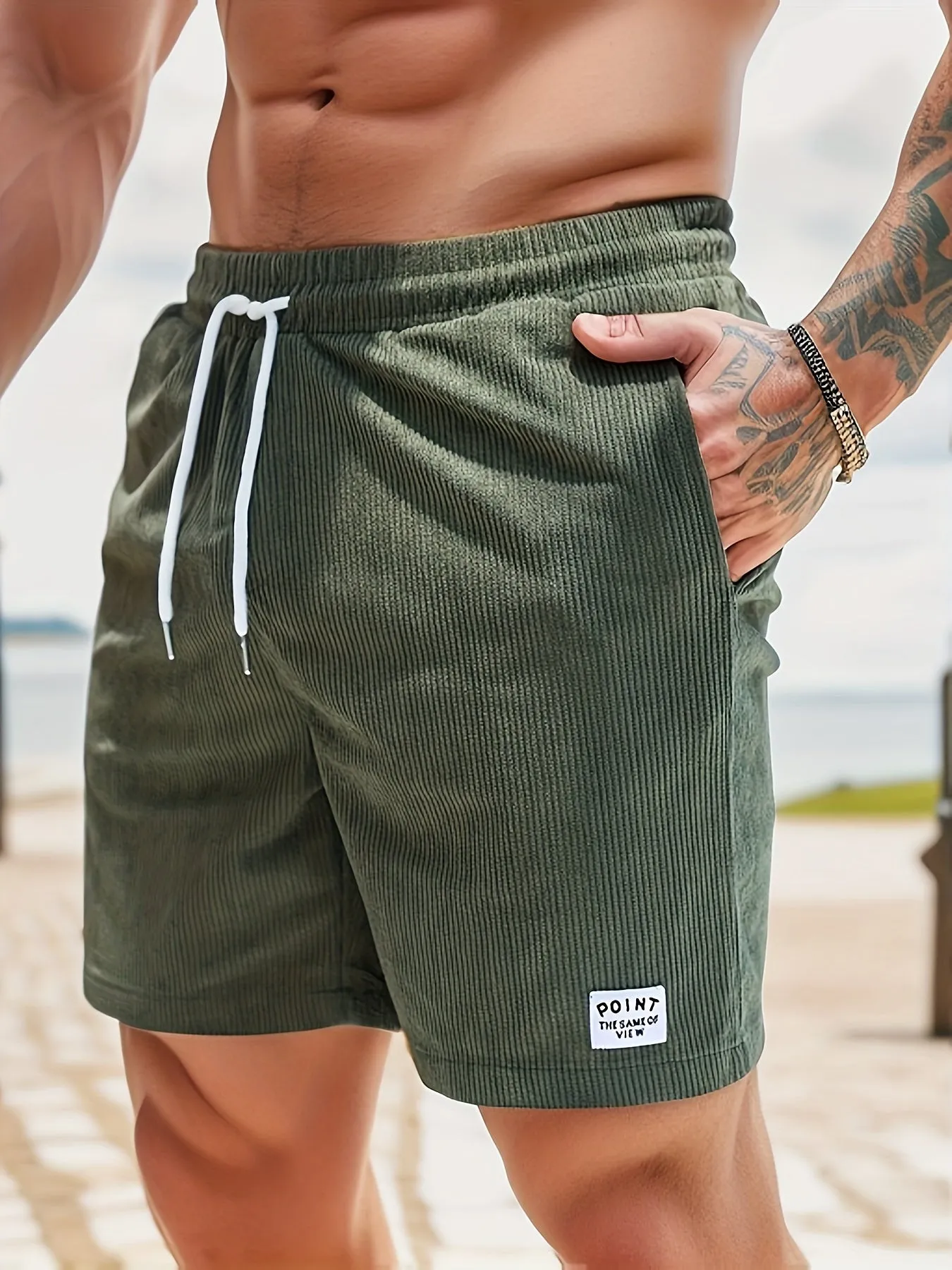 Men's Striped Summer Swim Shorts sold by Northstyle Fashion