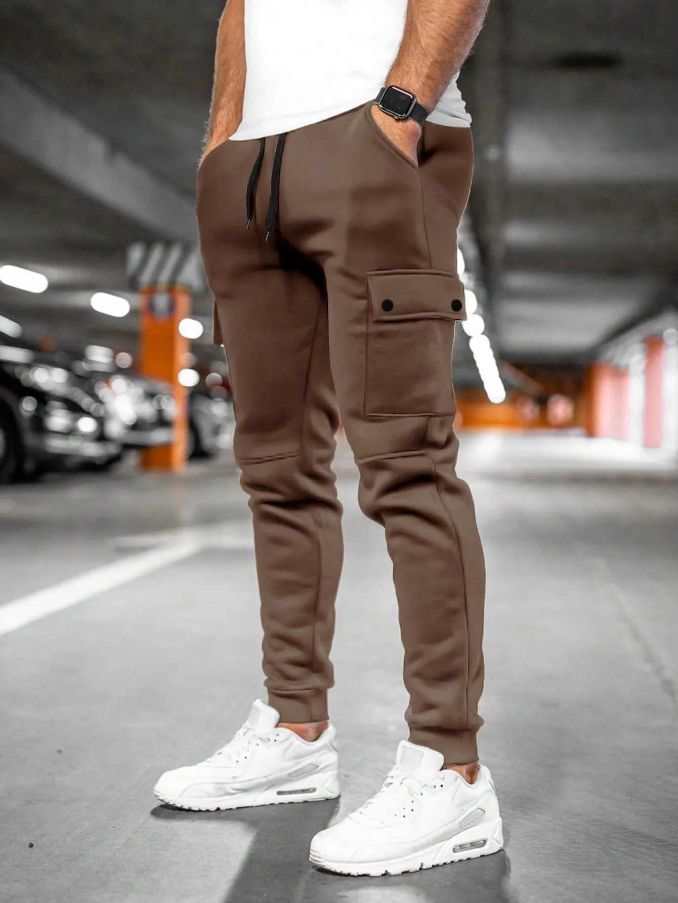 Casual Men's Cargo Jogger Trousers with Drawstring Waist sold by Northstyle Fashion product image thumbnail 3