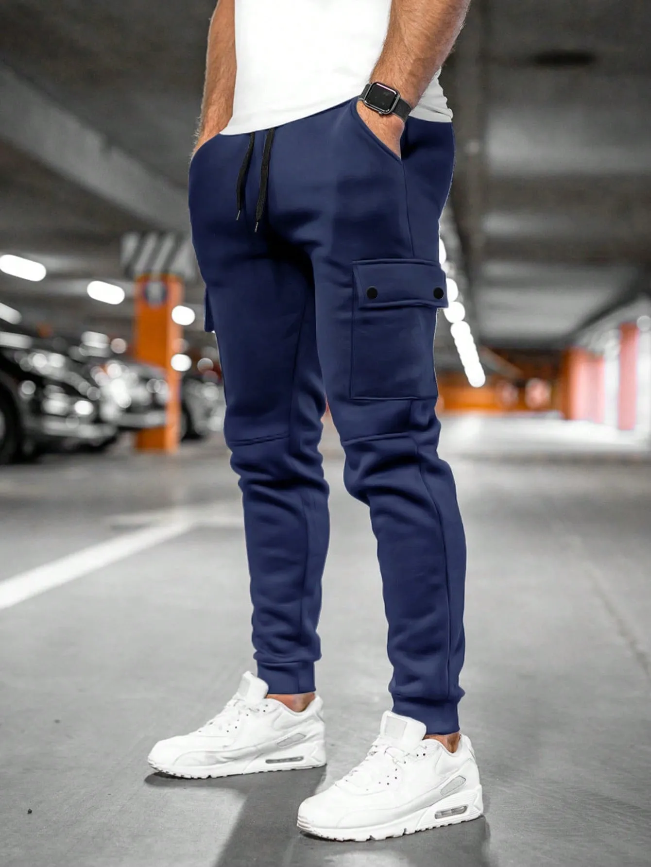 Casual Men's Cargo Jogger Trousers with Drawstring Waist sold by Northstyle Fashion product image thumbnail 4
