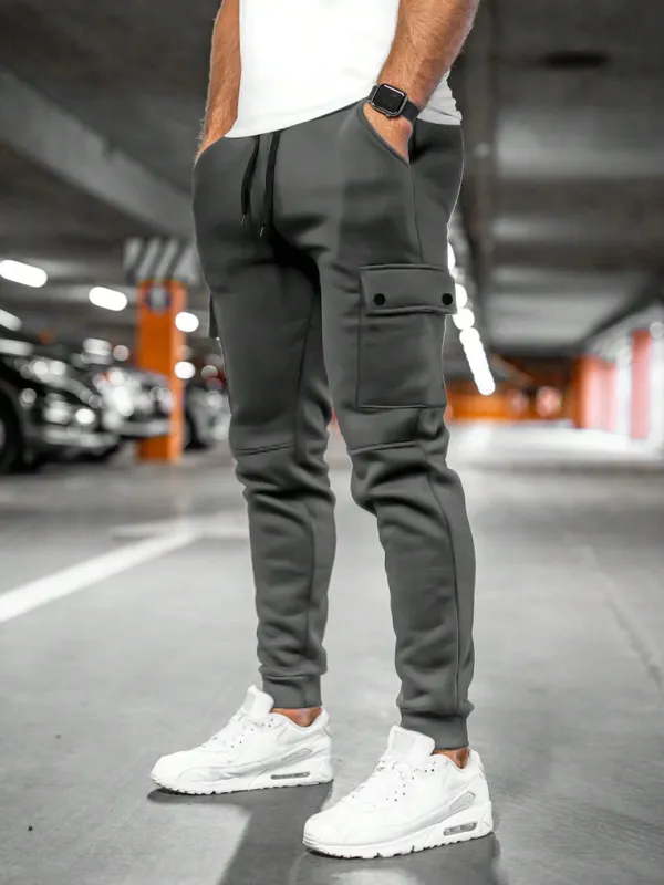 Casual Men's Cargo Jogger Trousers with Drawstring Waist made by Northstyle Fashion