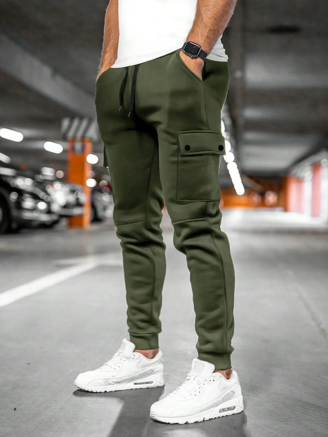 Casual Men's Cargo Jogger Trousers with Drawstring Waist sold by Northstyle Fashion product image thumbnail 2