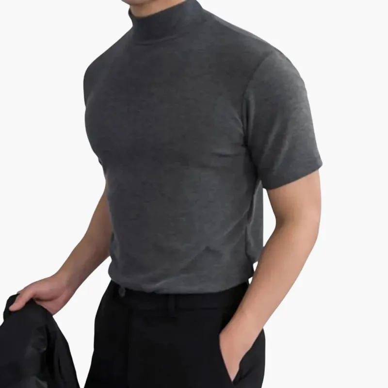 Essential Mock Neck Short Sleeve Men's T-Shirt made by Northstyle Fashion