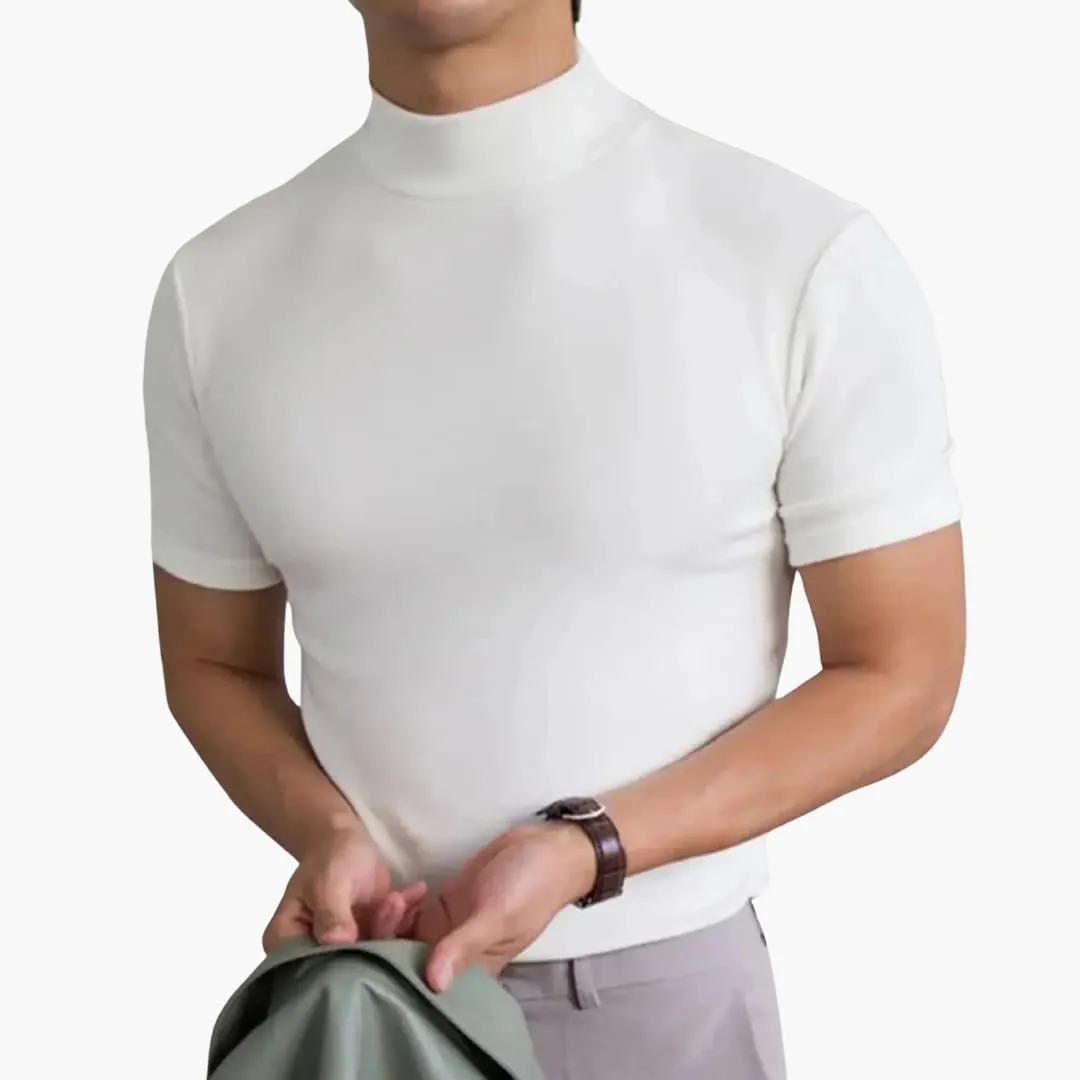 Essential Mock Neck Short Sleeve Men's T-Shirt sold by Northstyle Fashion product image thumbnail 3