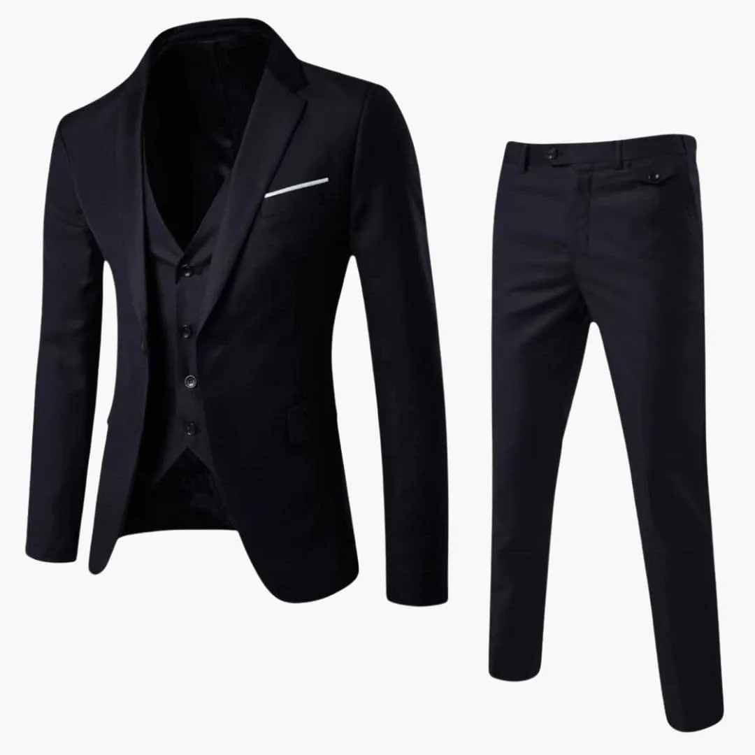 Classic Three-Piece Men's Suit Formal Tailored sold by Northstyle Fashion