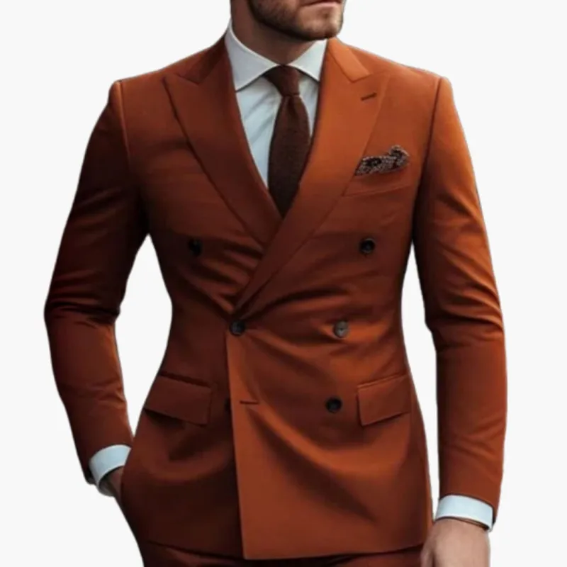 Premium Double-Breasted Suit Six-Button Two-Piece made by Northstyle Fashion