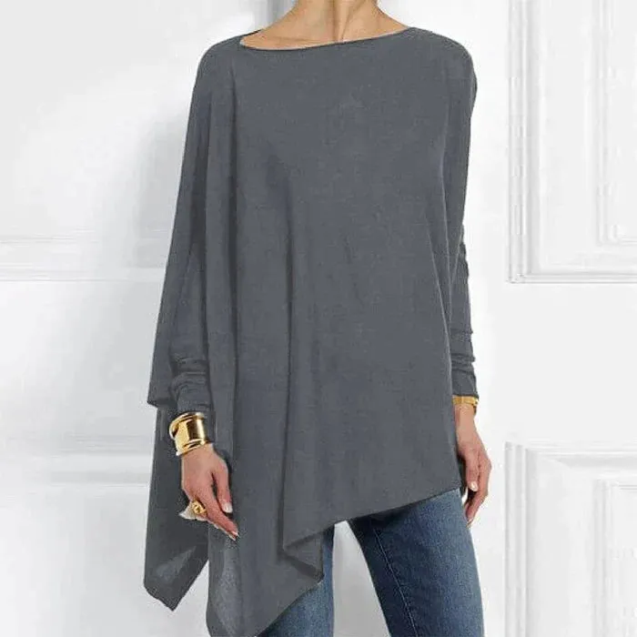 Loose Fit Long Sleeve Asymmetrical Tunic sold by Northstyle Fashion product image thumbnail 3