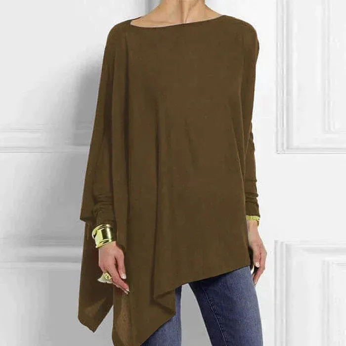 Loose Fit Long Sleeve Asymmetrical Tunic sold by Northstyle Fashion product image thumbnail 2
