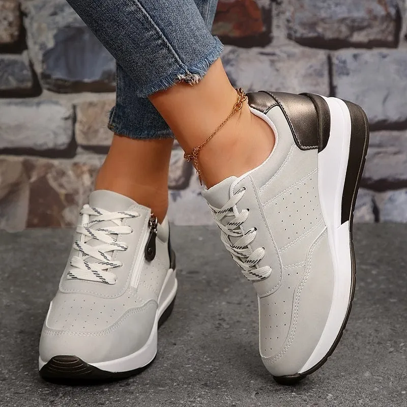 Women’s Orthopedic Walking Sneakers with Side Zipper made by Northstyle Fashion