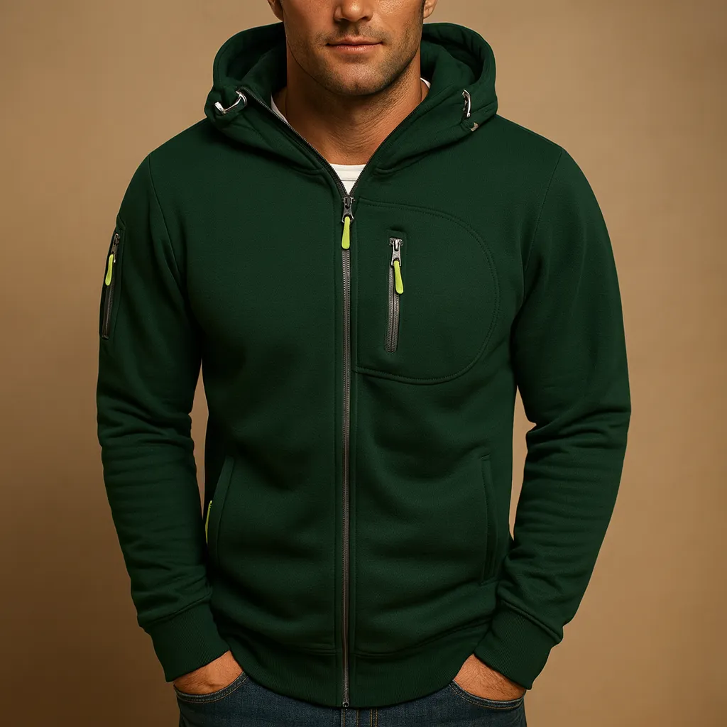 Men's hoodie with zipper and hood comfortable fit sold by Northstyle Fashion product image thumbnail 5