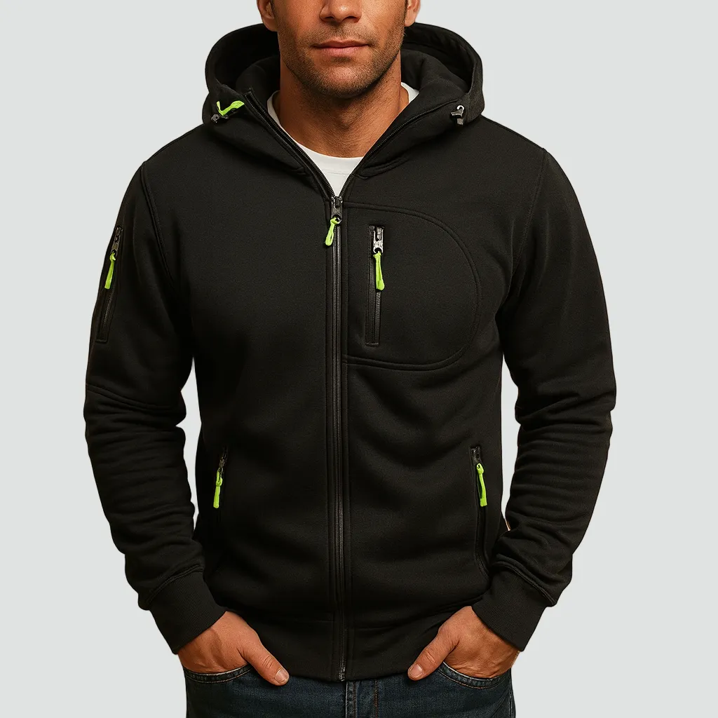 Men's hoodie with zipper and hood comfortable fit sold by Northstyle Fashion product image thumbnail 2