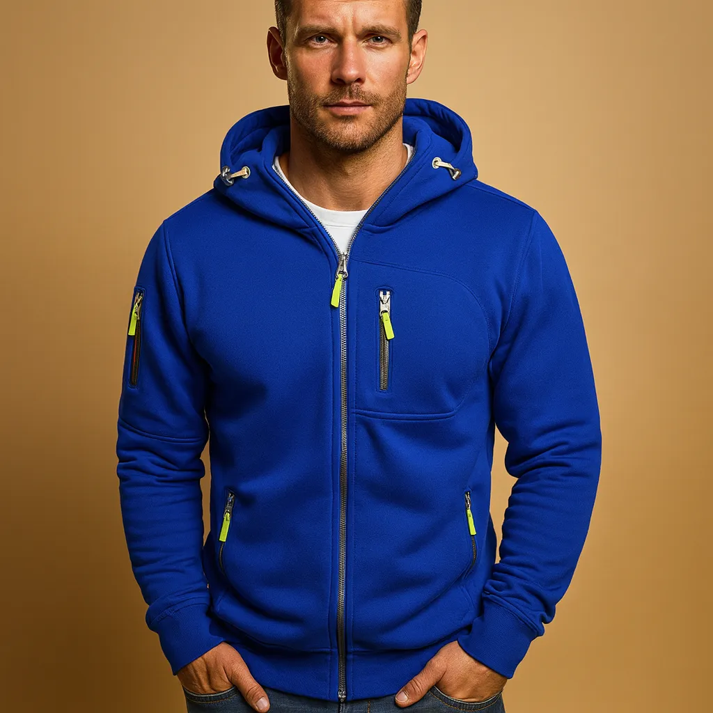 Men's hoodie with zipper and hood comfortable fit sold by Northstyle Fashion product image thumbnail 3