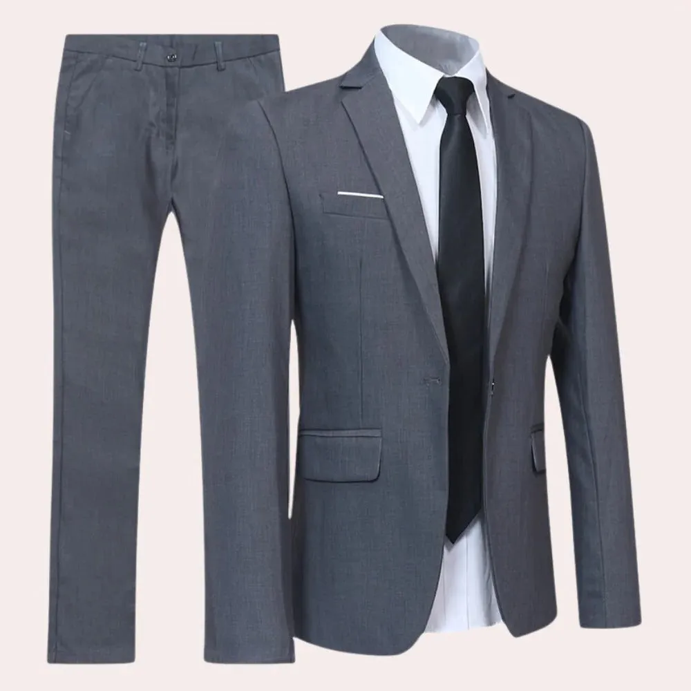 Men's Slim Fit 2 Piece Suit Formal Business Wedding Outfit sold by Northstyle Fashion product image thumbnail 2