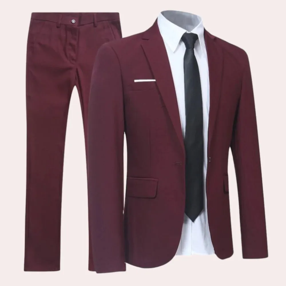 Men's Slim Fit 2 Piece Suit Formal Business Wedding Outfit sold by Northstyle Fashion product image thumbnail 4