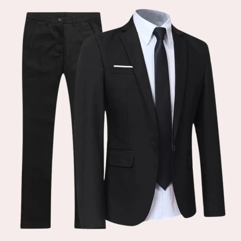 Men's Slim Fit 2 Piece Suit Formal Business Wedding Outfit made by Northstyle Fashion