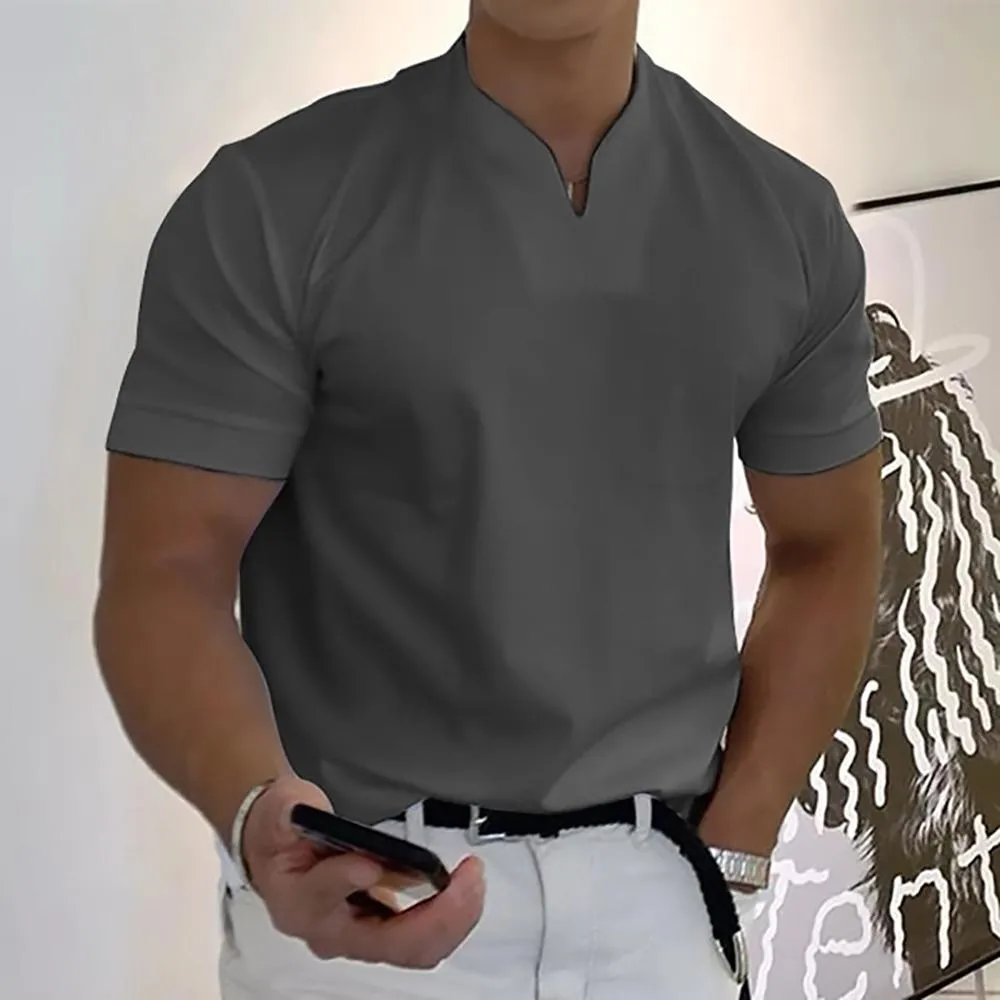 Men's Modern V-Neck Short Sleeve T-Shirt sold by Northstyle Fashion product image thumbnail 5