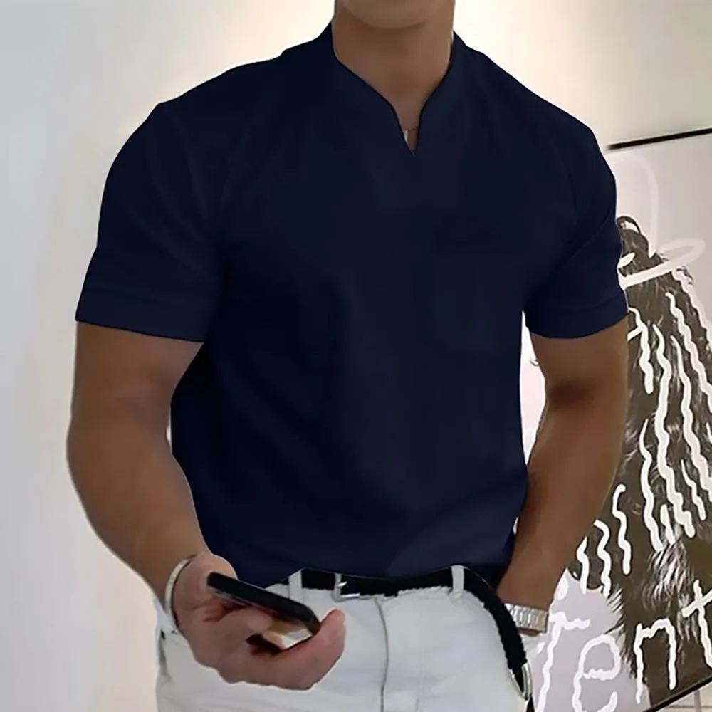Men's Modern V-Neck Short Sleeve T-Shirt sold by Northstyle Fashion product image thumbnail 2
