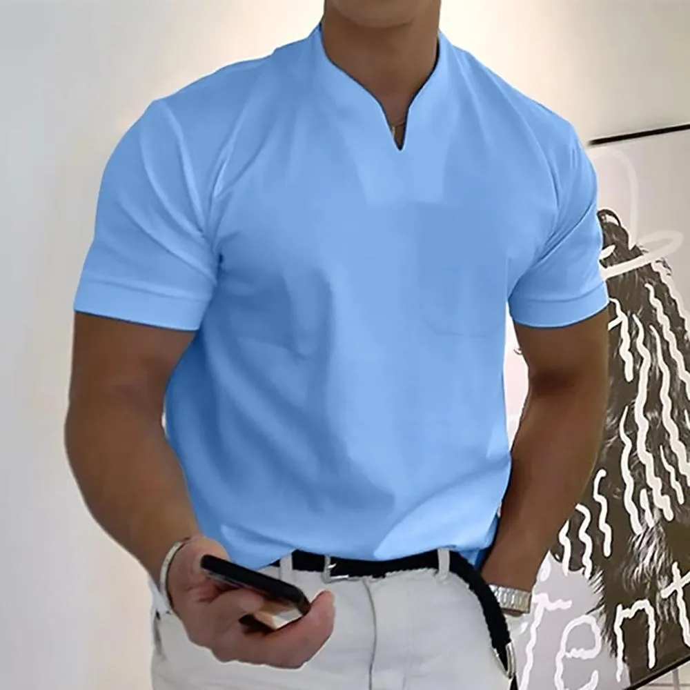 Men's Modern V-Neck Short Sleeve T-Shirt sold by Northstyle Fashion product image thumbnail 3