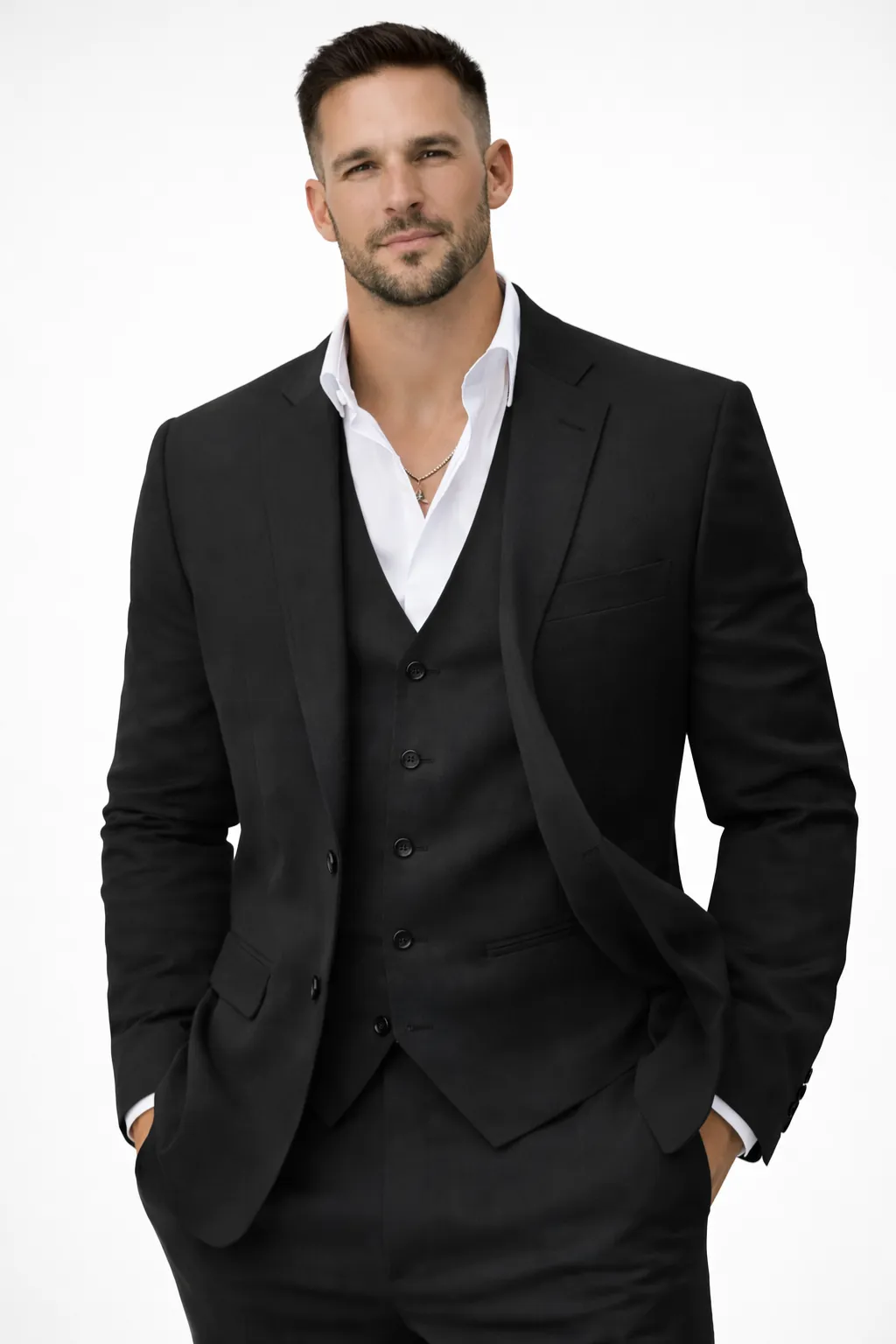 Justin | Men Three Piece Linen Summer Wedding Guest Suit sold by Northstyle Fashion product image thumbnail 3