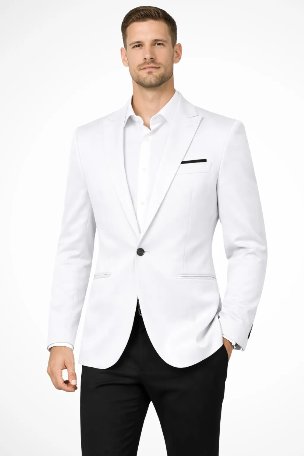 Theodore | Men Tailored Single Button Wedding Guest Blazer sold by Northstyle Fashion