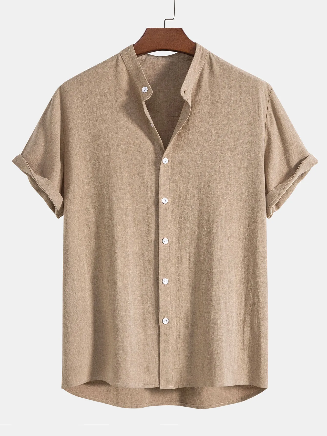 Men's Linen Two Piece Set – Short Sleeve Shirt Drawstring Trousers Summer Casual sold by Northstyle Fashion product image thumbnail 5