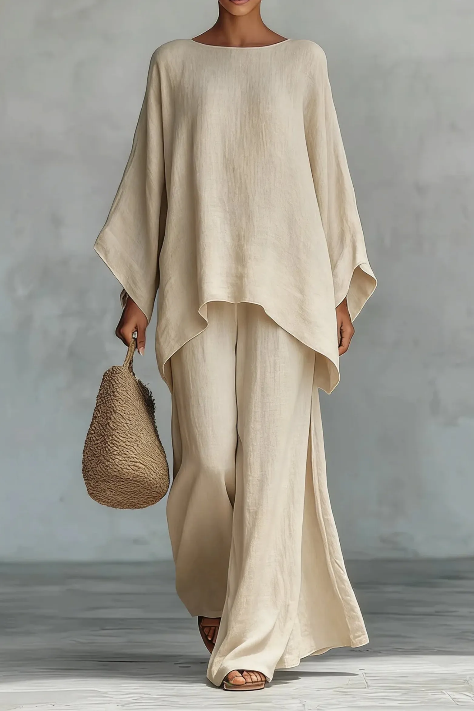 Minimalist Linen Pants Set Sleeveless Co Ord Two Piece sold by Northstyle Fashion product image thumbnail 4