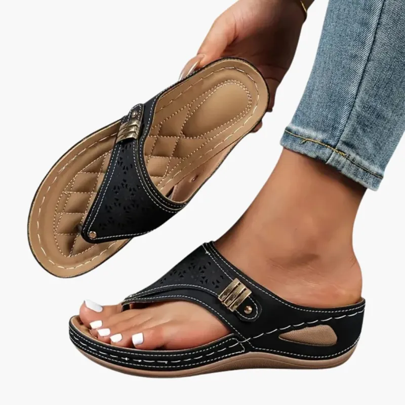 Women's Wilfred Smith Orthopedic Sandals With Contoured Footbed And Wedge Sole made by Northstyle Fashion
