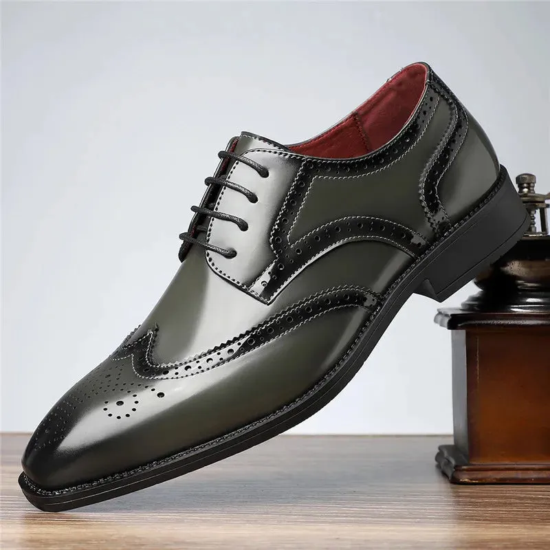 Arc Leather Wingtip Oxford Shoes sold by Northstyle Fashion product image thumbnail 2