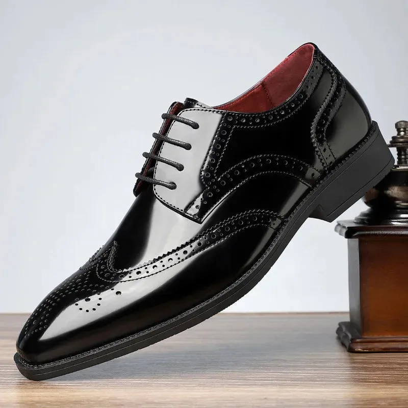 Arc Leather Wingtip Oxford Shoes sold by Northstyle Fashion product image thumbnail 3