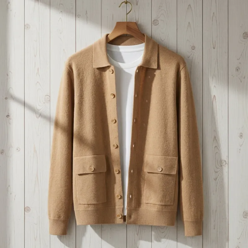 Men's Verona Longline Cashmere Button Jacket made by Northstyle Fashion