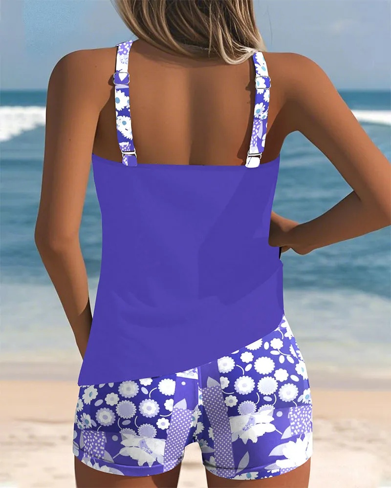 Women's Printed Tankini Set with Matching Swim Shorts sold by Northstyle Fashion product image thumbnail 4