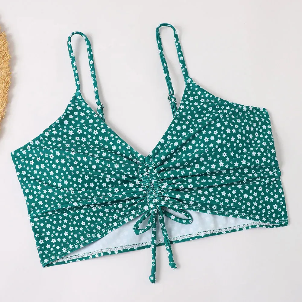 Women's High Waist Floral Bikini Set with Ruffle Top sold by Northstyle Fashion product image thumbnail 5