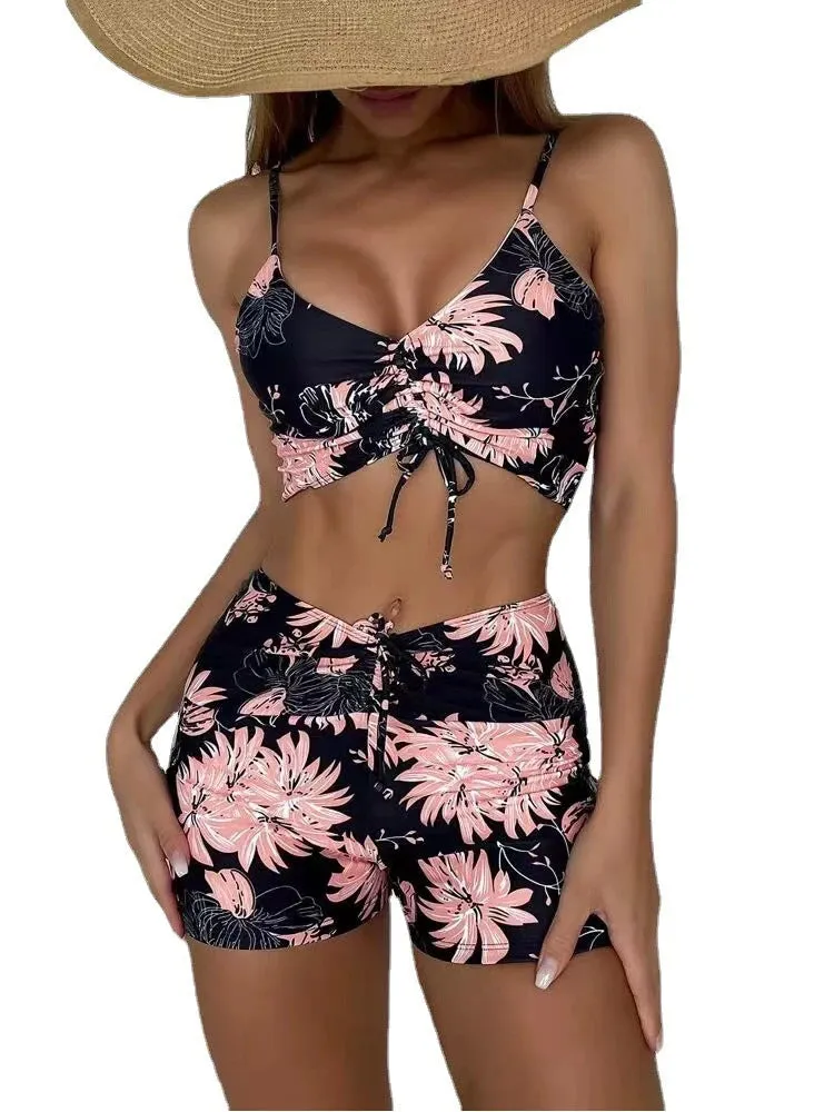 Women's High Waist Floral Bikini Set with Ruffle Top sold by Northstyle Fashion product image thumbnail 2