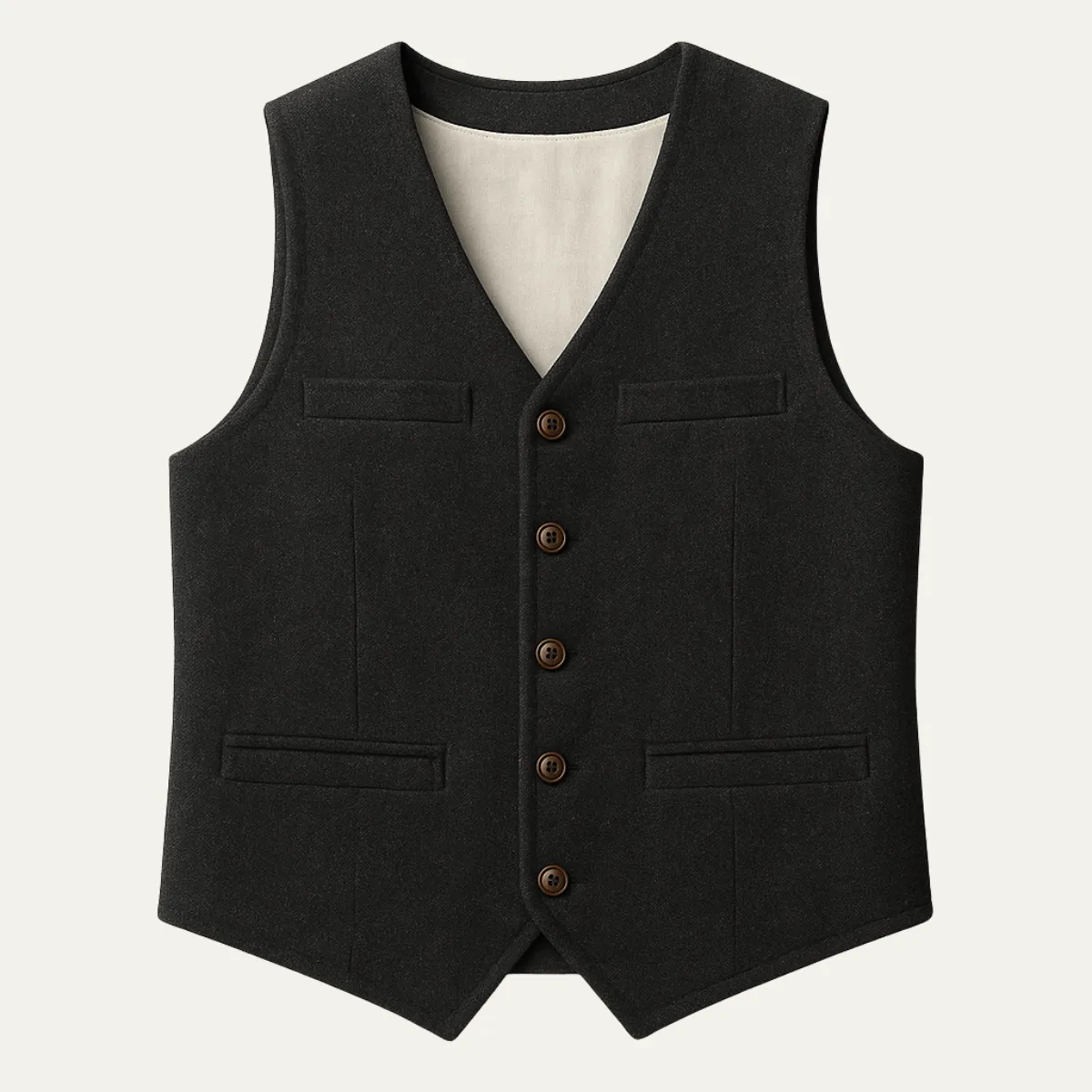 Men's Classic Button-Up Waistcoat with Welt Pockets sold by Northstyle Fashion