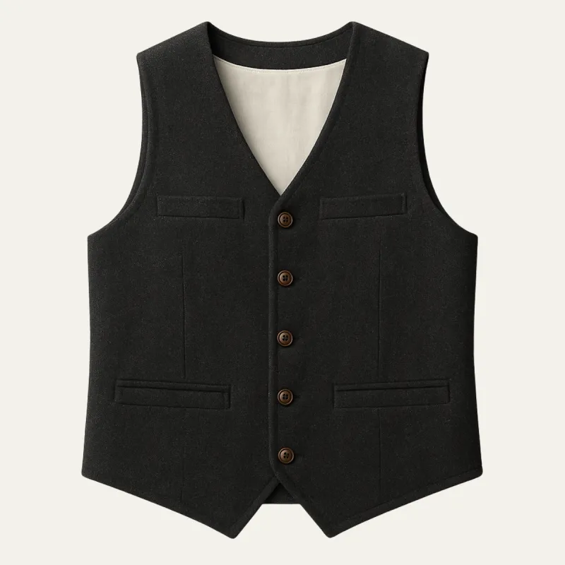 Men's Vintage Wool Blend Button Up Vest made by Northstyle Fashion