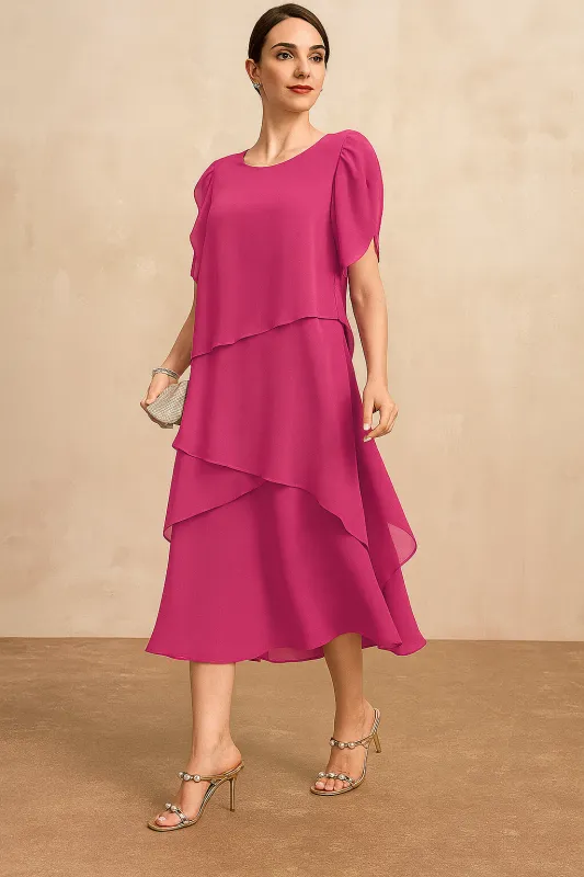 Women's Soft Chiffon Dress with Classic Cut made by Northstyle Fashion