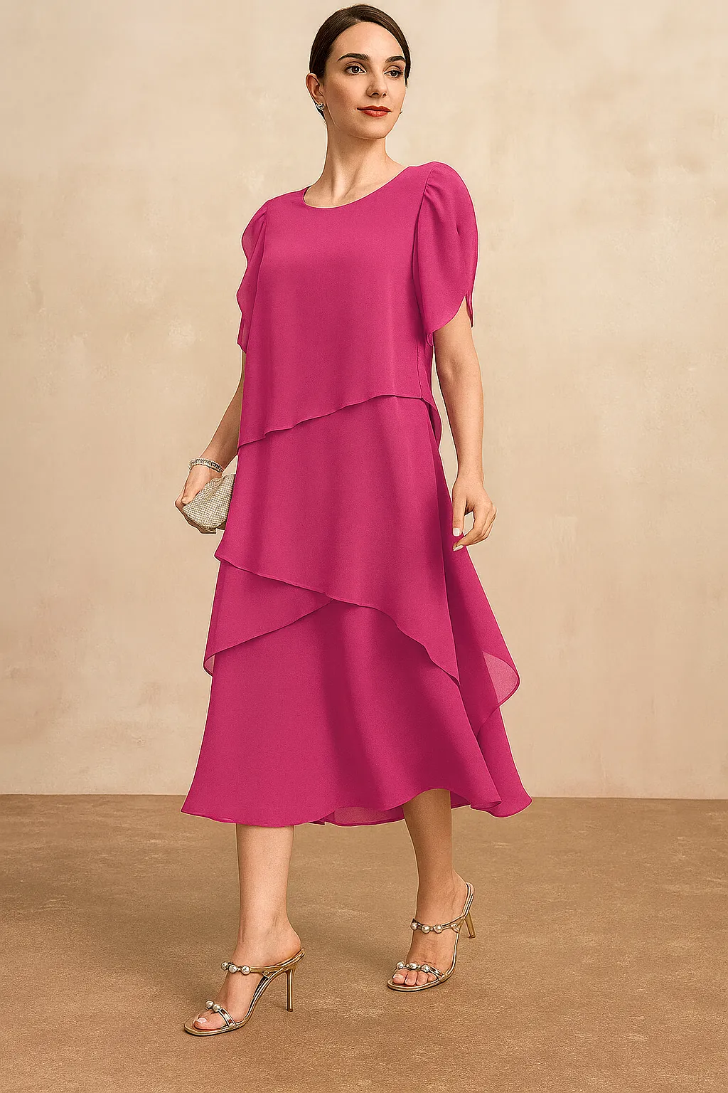 Women's Soft Chiffon Dress with Classic Cut sold by Northstyle Fashion