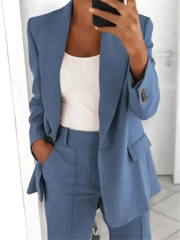 Women's Two Piece Blazer and Trouser Suit made by Northstyle Fashion