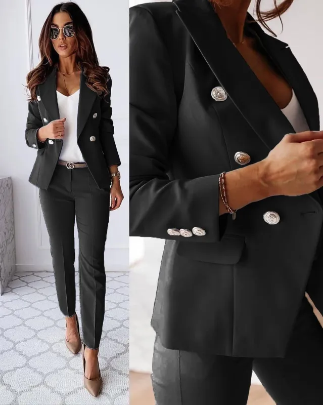 Women's Structured Blazer and Trouser Two Piece made by Northstyle Fashion