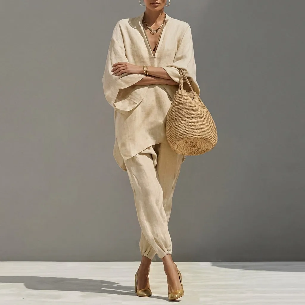 Women's Two-Piece Set with an Oversized Tunic sold by Northstyle Fashion product image thumbnail 2
