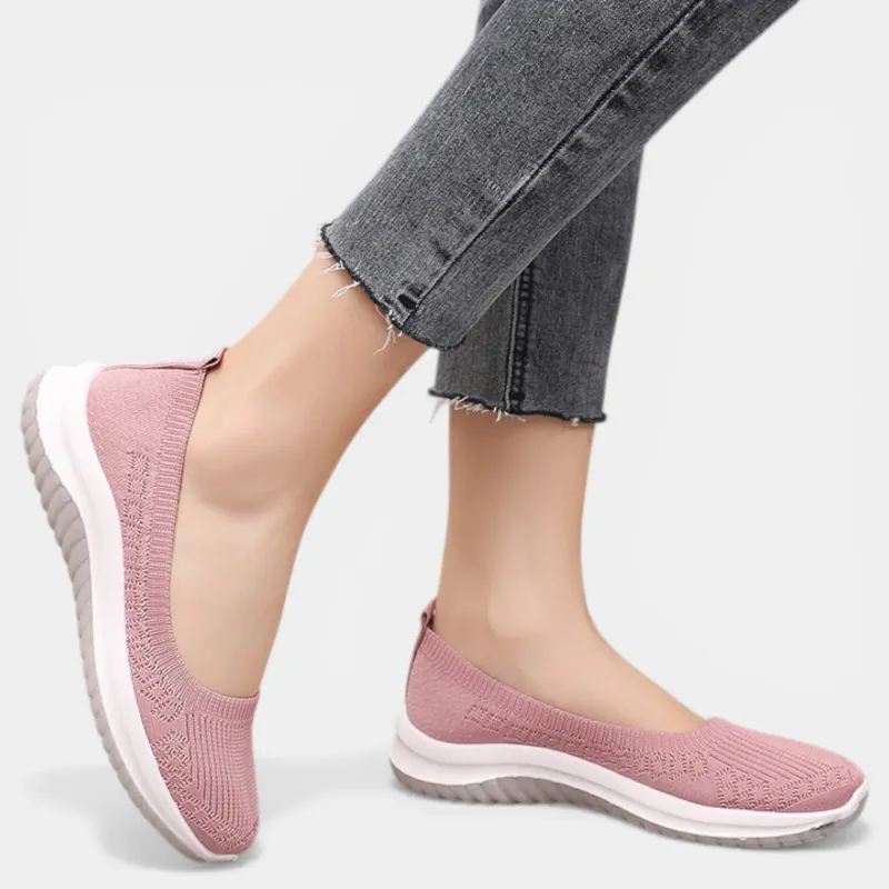 Women's Knitted Slip-On Trainers with Cushioned Sole made by Northstyle Fashion