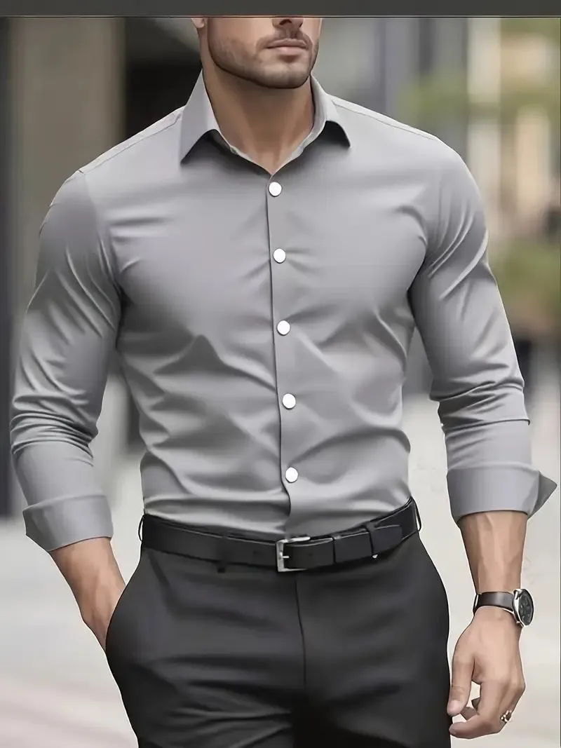 Men's Tailored Business Shirt sold by Northstyle Fashion product image thumbnail 5