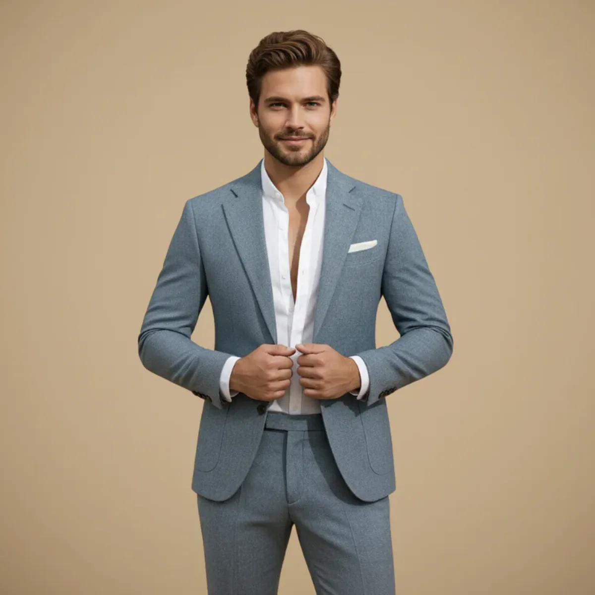 Men's Slim Fit Two-Piece Suit sold by Northstyle Fashion product image thumbnail 3